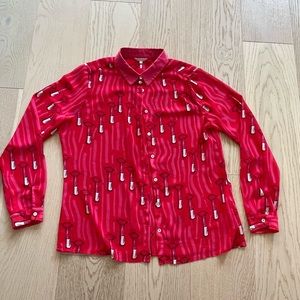 ESQUALO Red Patterned Blouse